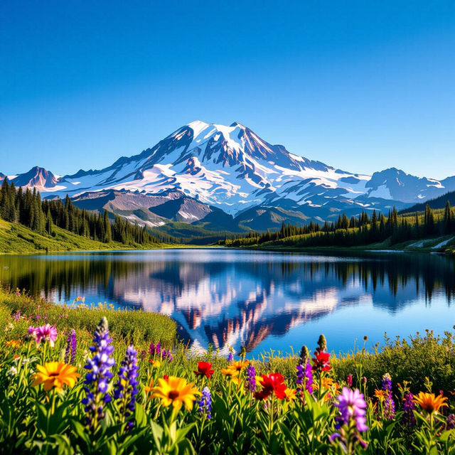 Mount Rainier Pictures - AI Generated gallery