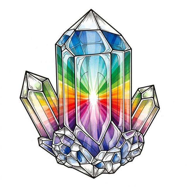 Stunning Crystal Drawings Created With AI gallery