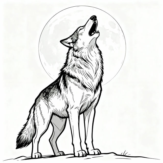 Cool Wolf Drawing - Easy AI Art gallery