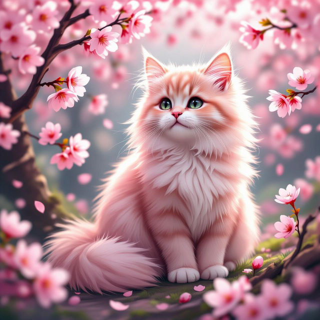 Pink Wallpaper Cats - Made With AI gallery