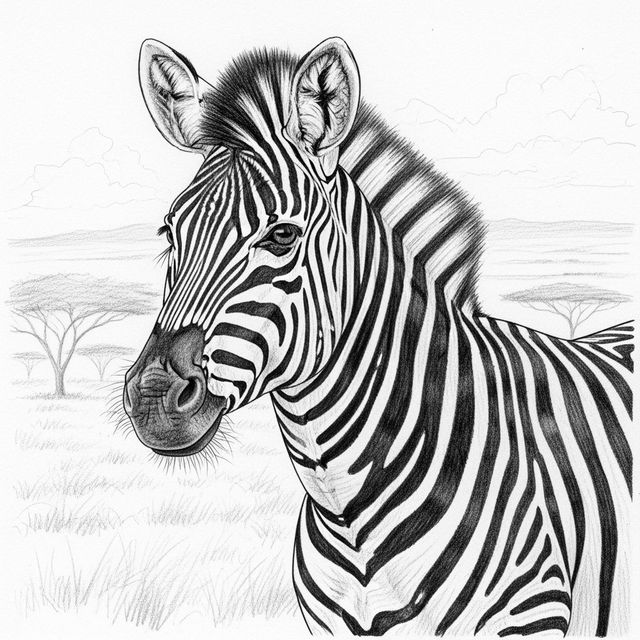 Explore Stunning Zebra Drawings Made With AI gallery