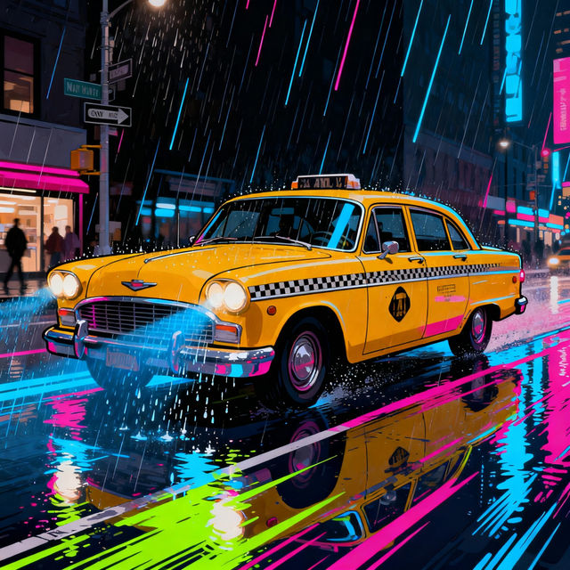 Taxi Drawings - AI Generated Art gallery