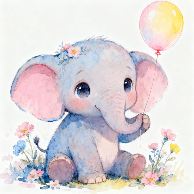 Cute Elephant Drawings - Made With AI gallery