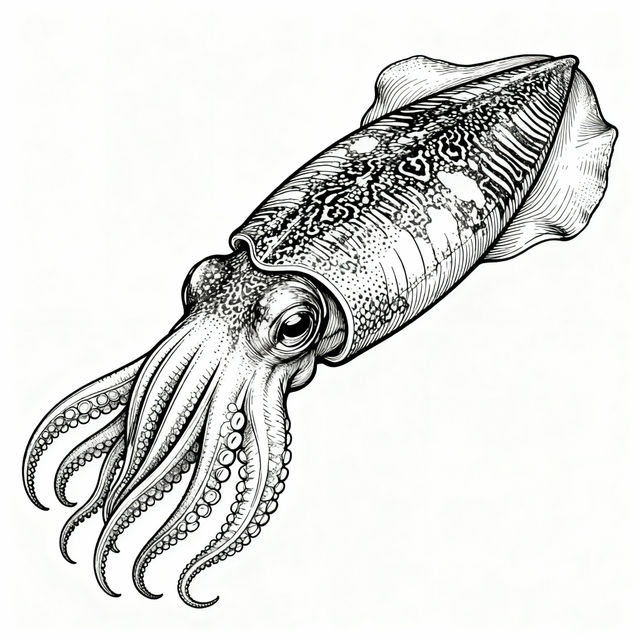 Cuttlefish Drawings - Created with AI gallery