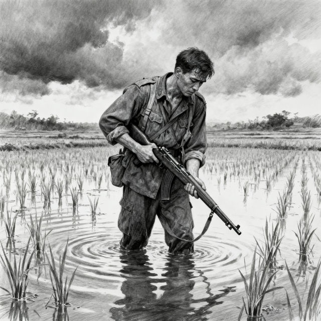 Vietnam War Drawings - AI Art gallery