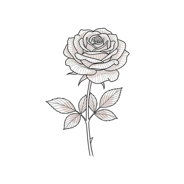 Simple Flower Drawings Created with AI gallery