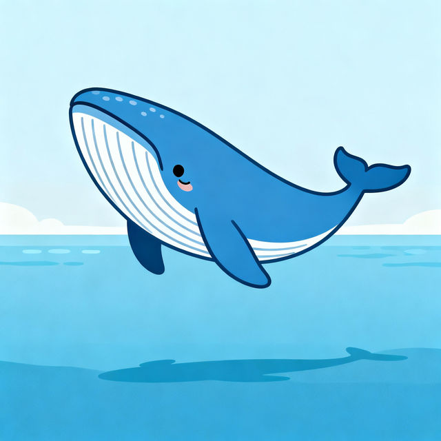 Blue Whale Drawing - Easy AI Art gallery