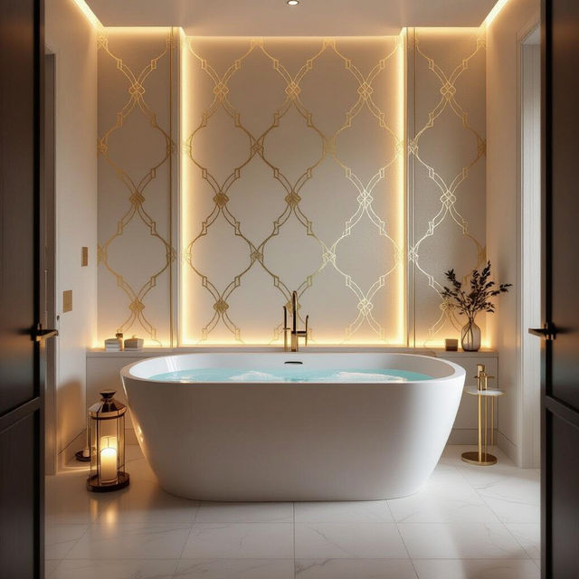 Classy Bathroom Wallpaper gallery