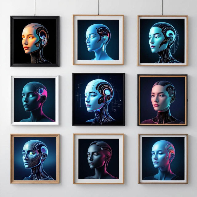 Picture Frame On Wall Art - AI Generated gallery