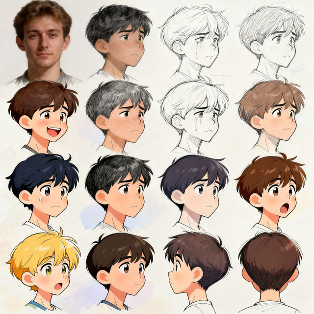 Head Reference Drawings - Made With AI gallery