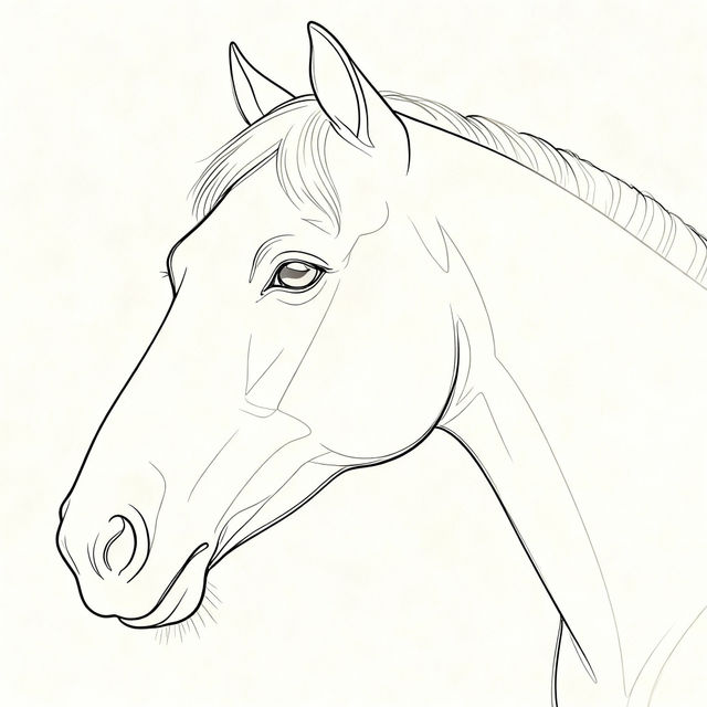 Horse Head Drawing Easy gallery