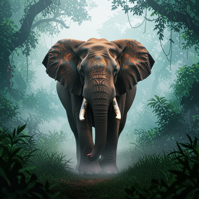 Elephant Wallpaper - AI Generated gallery