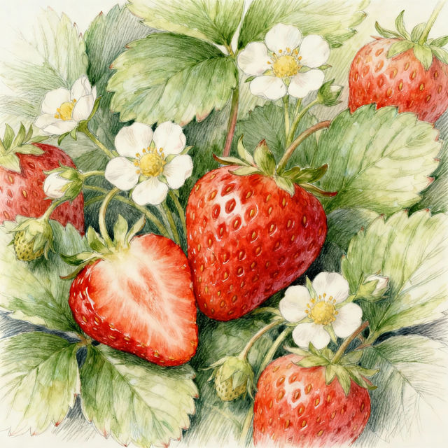 Strawberries Drawing gallery