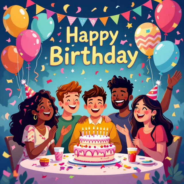 Birthday Images For Friends - AI Generated gallery