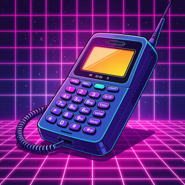 Retro Phone Wallpaper - Made With AI gallery