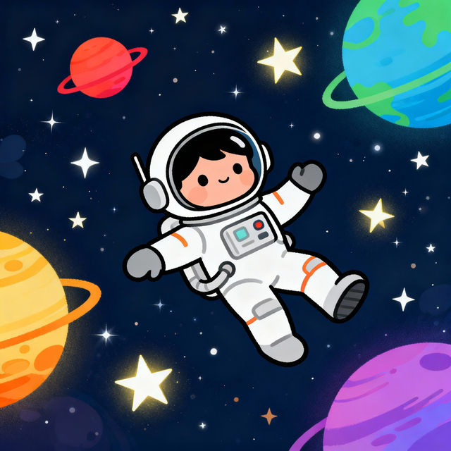 Astronaut Drawing For Kids gallery