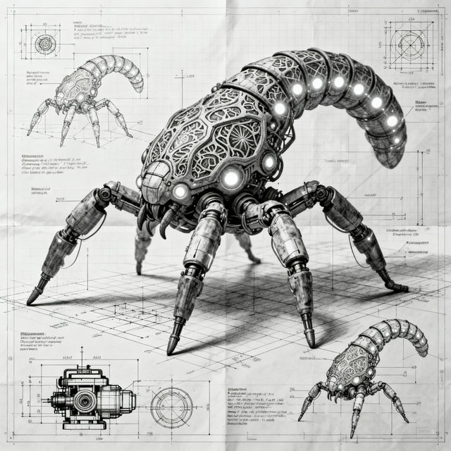 3D Printer Drawings - AI Generated gallery