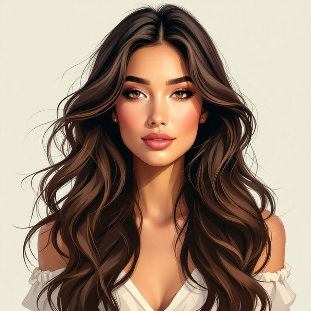 Long Hair Drawing Reference - AI Generated gallery