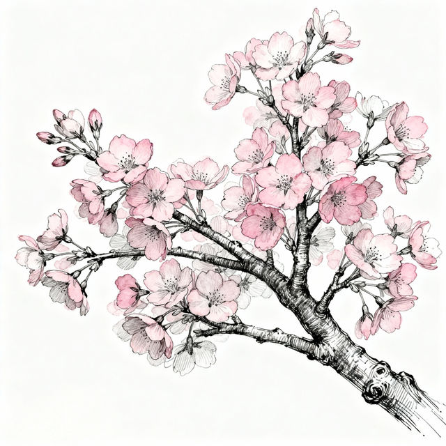 Sakura Tree Drawings gallery