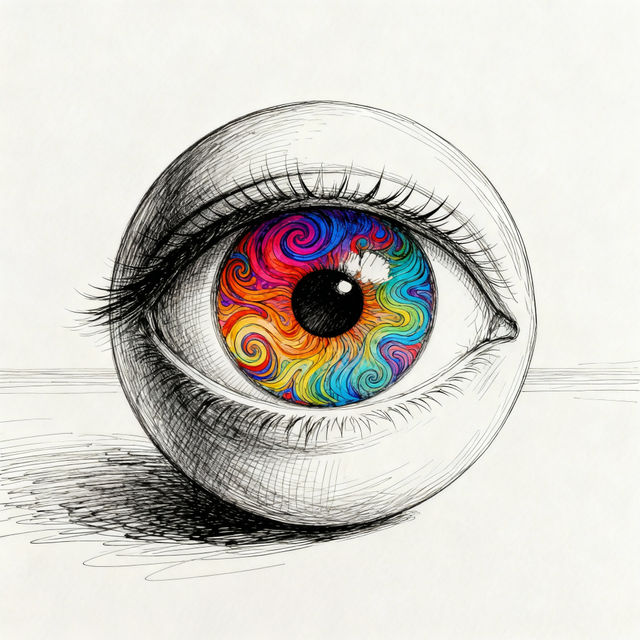 Eyeball Sketch Art - AI Generated gallery