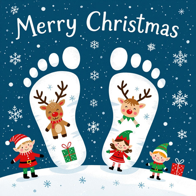 Christmas Footprint Art gallery