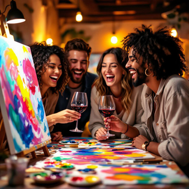 Sip and Paint Pictures - AI Generated Art gallery