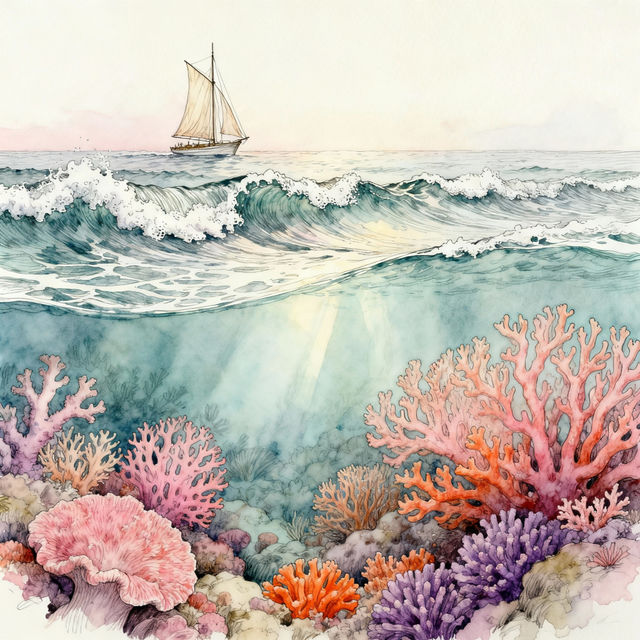 Ocean Drawings - AI Generated gallery