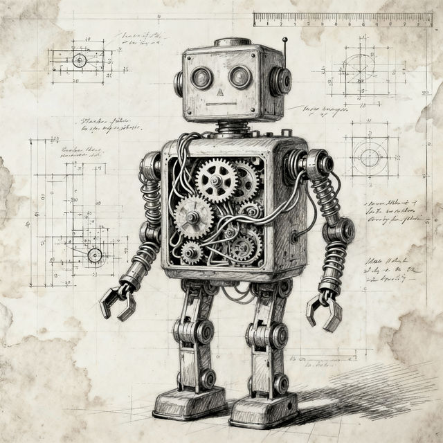 Drawing Of A Robot gallery