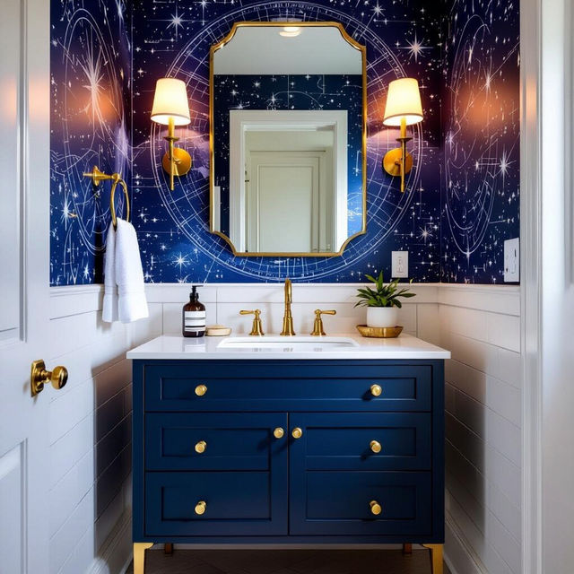 Half Bath Wallpaper Ideas gallery