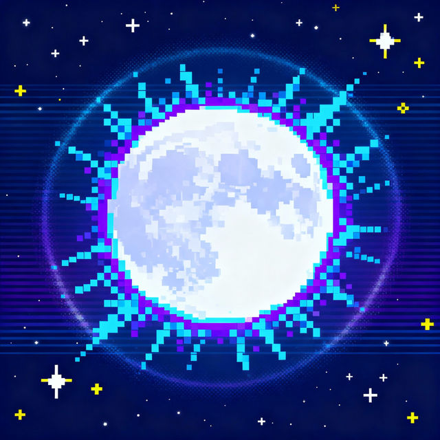 Pixel Art Moon gallery