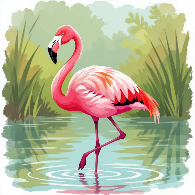Easy Flamingo Drawing gallery