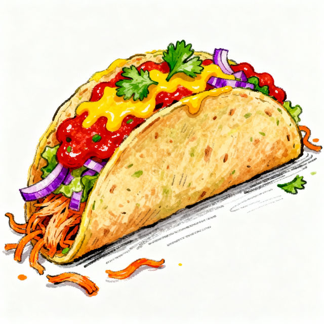 Taco Drawings - Made With AI gallery