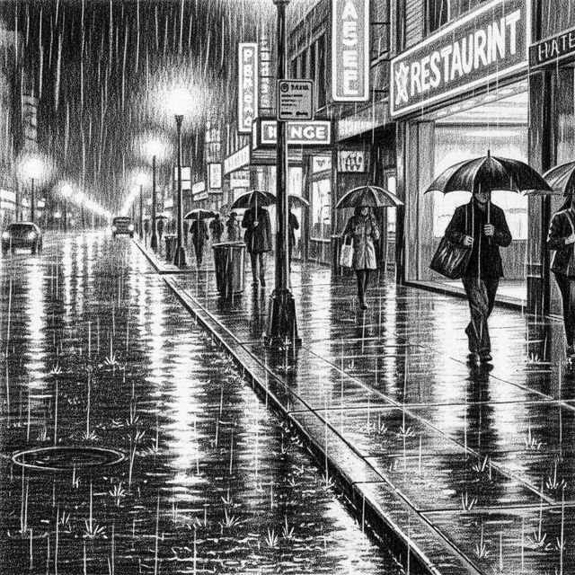 AI Generated Rain Drawings gallery