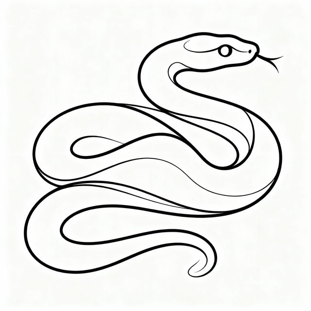 Snake Simple Drawings - AI Art gallery