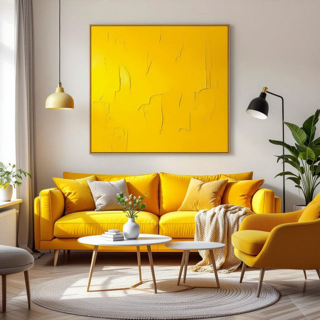 Yellow Wall Art - AI Generated gallery