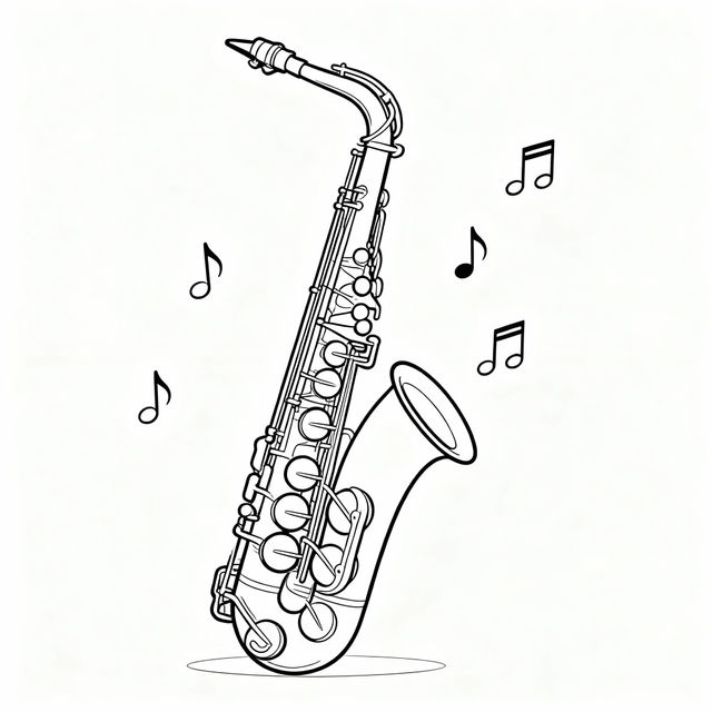Saxophone Drawing Easy gallery