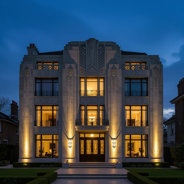 Art Deco Houses - AI Generated gallery