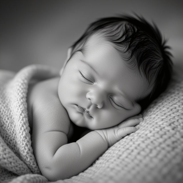 Baby Black and White Images - AI Generated gallery