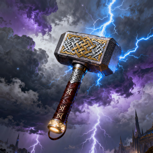 Thor's Hammer Drawings - AI Generated gallery