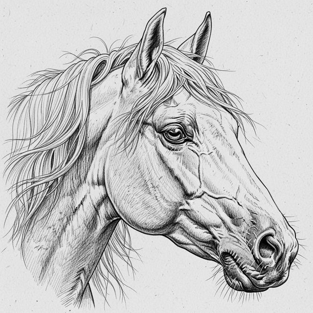 AI Horse Head Drawing Gallery gallery