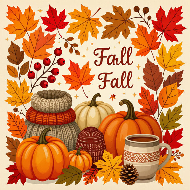 Fall Wallpaper Collage - Made With AI gallery