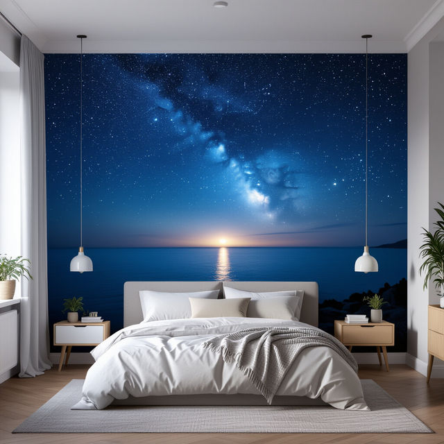 AI-Generated Bedroom Wallpaper Designs gallery