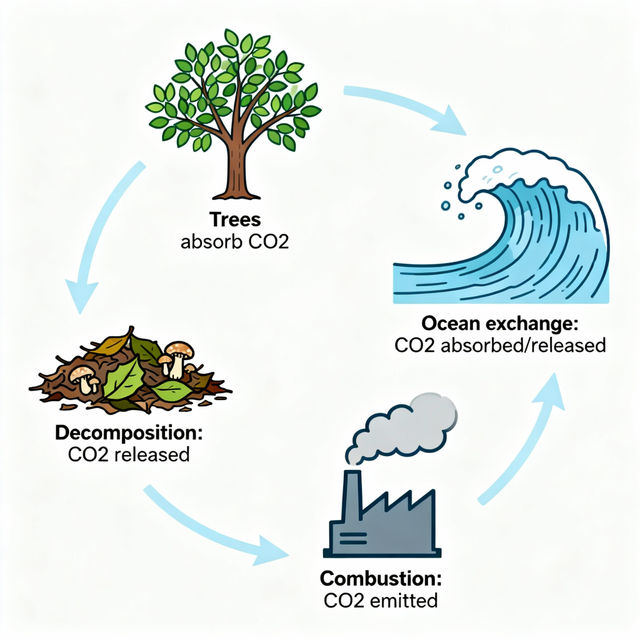 Carbon Cycle Drawings - Visualize Earth's Processes gallery