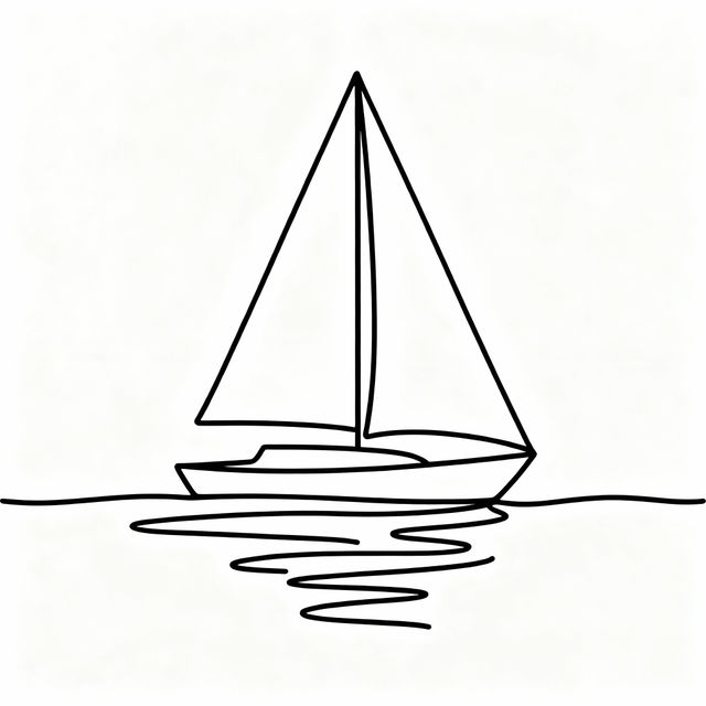 Simple Sailboat Drawing gallery