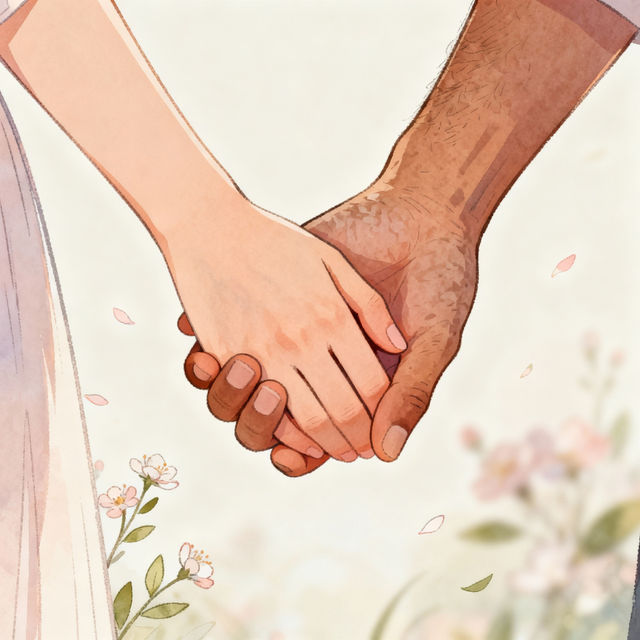 Two People Holding Hands Drawings gallery