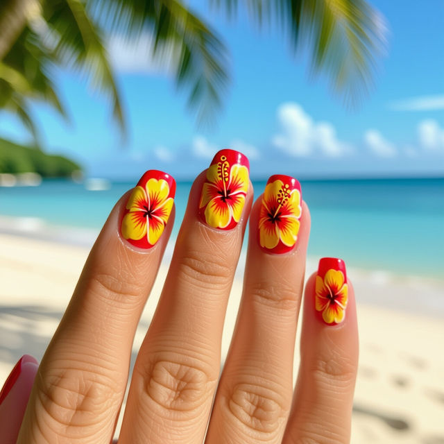 Hibiscus Nail Art gallery