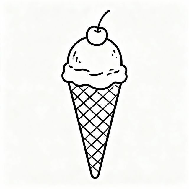 Simple Ice Cream Drawings - AI Generated gallery