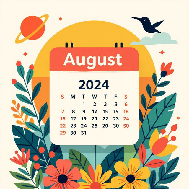 August 2024 Calendar Desktop Wallpaper gallery