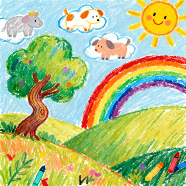 Crayon Art Ideas - Made With AI gallery