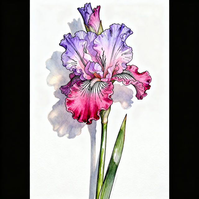Gladiolus Flower Drawings - AI Generated gallery